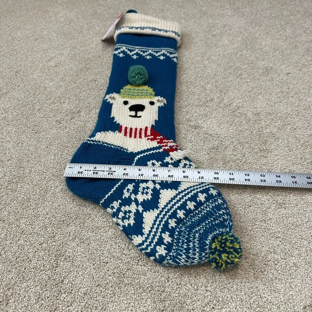 Pottery Barn Kids Merry & Bright Polar Bear Christmas Stocking